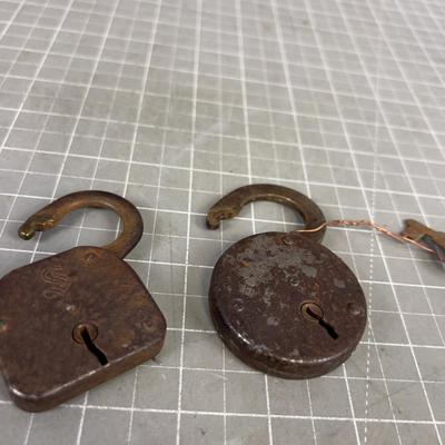 2 Steel Lock with 1 Key 