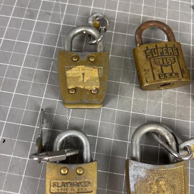 7 Vintage Locks Some have Keys 