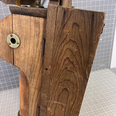 Old Telephone Wood Box with Parts