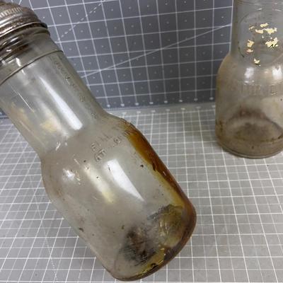 Antique Motor Oil JARS with SPOUTS 
