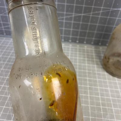 Antique Motor Oil JARS with SPOUTS 
