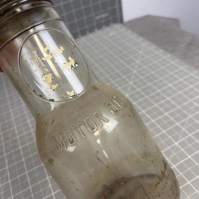 Antique Motor Oil JARS with SPOUTS 
