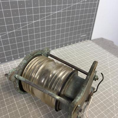 2 Brass Ship Lights with Clear Lens 