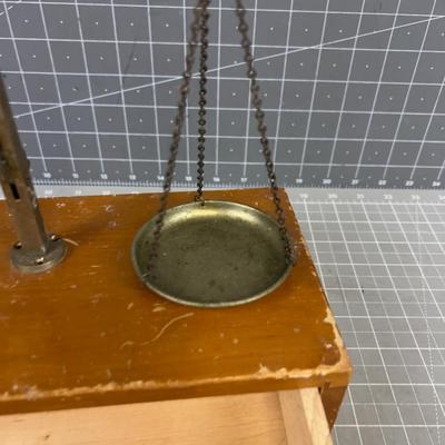 Balance Scale with Wood Drawer Box