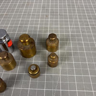 Small Brass Weights, Mixed Lot