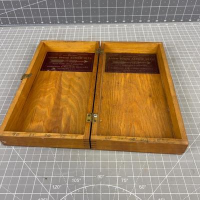 Antique Oak Box with Brass Box