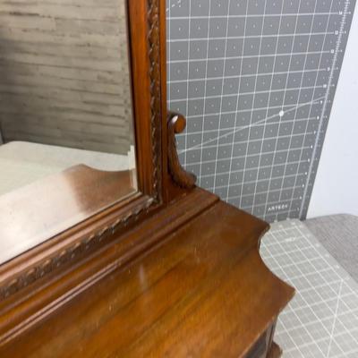 Walnut Mirror Dresser Mirror, OLD 