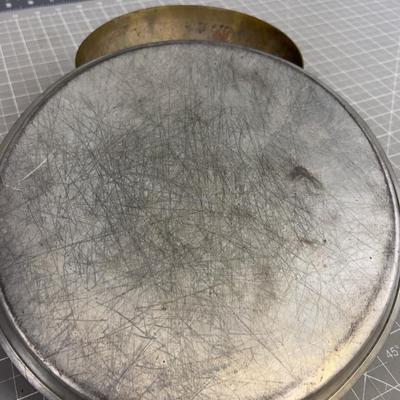 Pewter Tray and Brass Bowl 