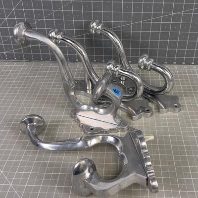 Large Cast Aluminum Hooks (4) 