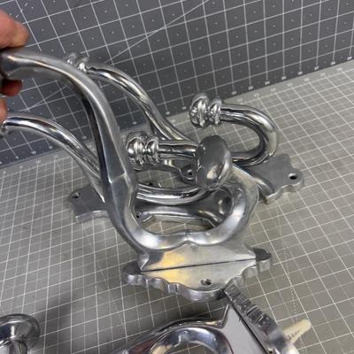 Large Cast Aluminum Hooks (4) 