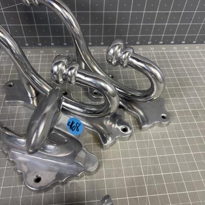 Large Cast Aluminum Hooks (4) 