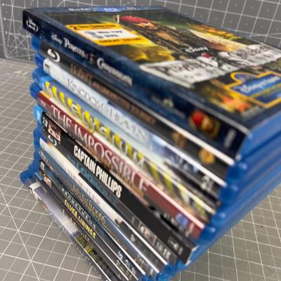 Pile of Blue Ray DVD's 