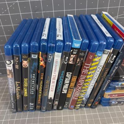 Pile of Blue Ray DVD's 