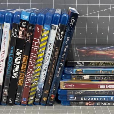 Pile of Blue Ray DVD's 