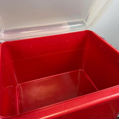 2 Letter of Legal Size File Folder Storage Bins with Lids