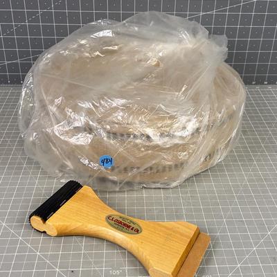 Roll of Upholstery Webbing 3-1/2" with the Stretching Tool too. 
