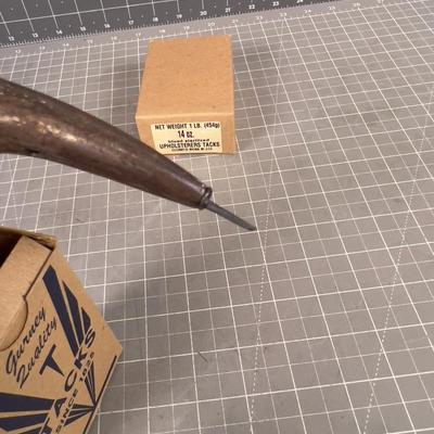 Tacks and Upholstery Hammer