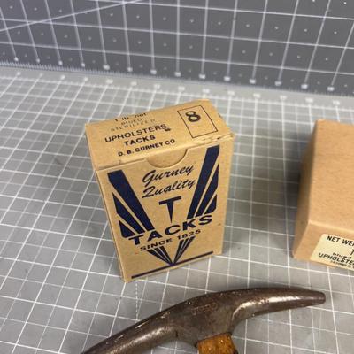 Tacks and Upholstery Hammer