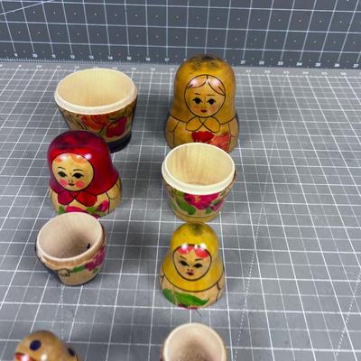 6 Nesting Dolls Authentic Russian 