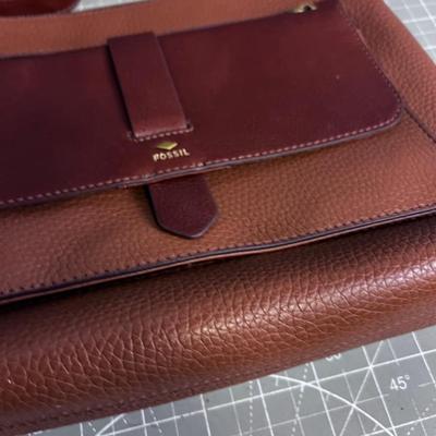 Genuine Fossil Purse, Carmel Brown 