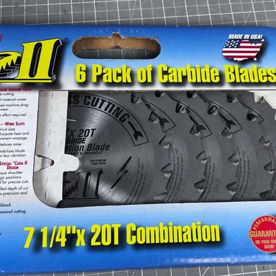 5 of a 6 Pack of CARBIDE BLADES 