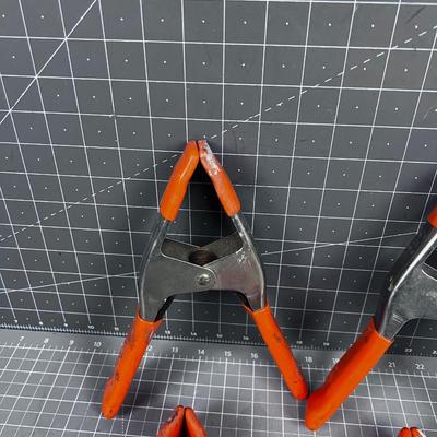 4 PONY CLAMPS Orange Handled 