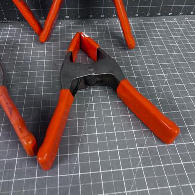 4 PONY CLAMPS Orange Handled 