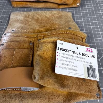 2 Leather Tool Pouches 