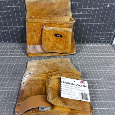 2 Leather Tool Pouches 