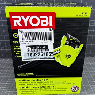 RYOBI 18 Volt Workshop Blower NEW in THE BOX