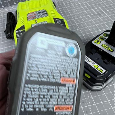 RYOBI 18 Volt Charger with 2 Batteries