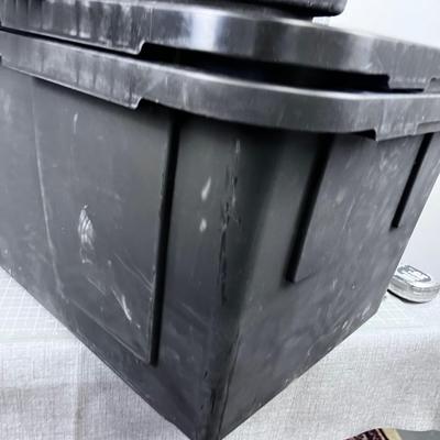 3 GREEN MADE 27Gallon Tote with Yellow Lids 