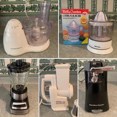 Food Processor, Blender, Citrus Juicer, Salad Shooter, & Can Opener (K-HS)