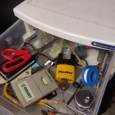 Multi-Drawer Storage Tower with Contents Choice A