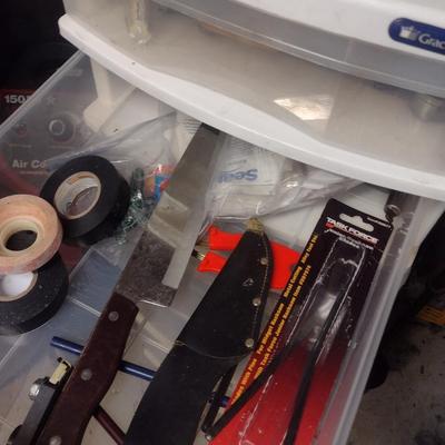 Multi-Drawer Storage Tower with Contents Choice A