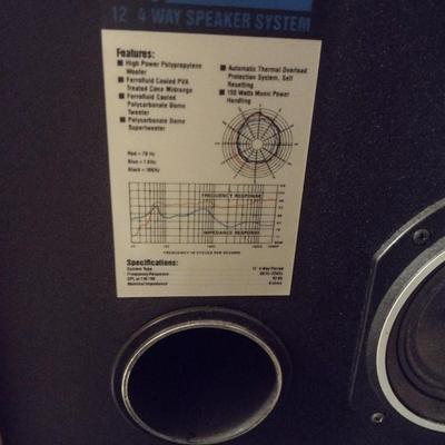 Pair of Vintage Onkyo S-70 Four Way Speakers