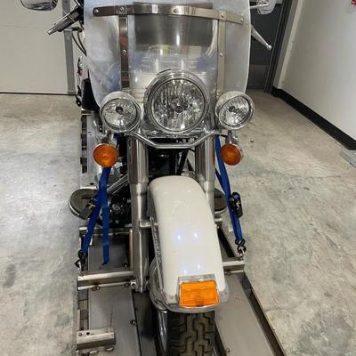 2010 Blue and white Softail Harley Davidson