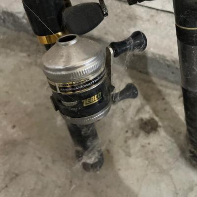 2 fishing poles and tackle