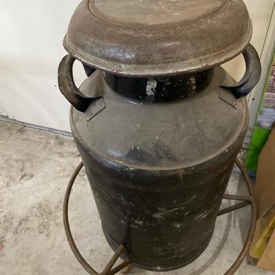 Milk can stool
