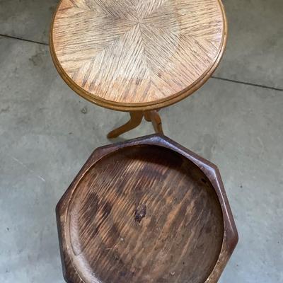 2 small vintage tables