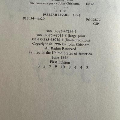 John Grisham Novels Including 1st Editions (PBC-DZ)