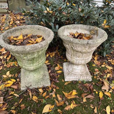 396 Pair of Concrete Planters