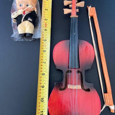 Vintage magazine, with guitar and wood violin