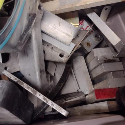 Assortment of Cast Aluminum and Metal Pieces for Fabrication Projects (Gray Box 2)