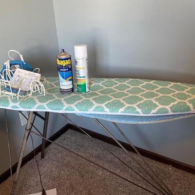 Ironing board, iron and accessories