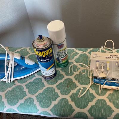 Ironing board, iron and accessories