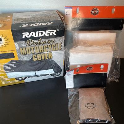 Motorcycle cover and soft cloth packages