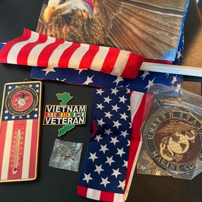 Flag and military items