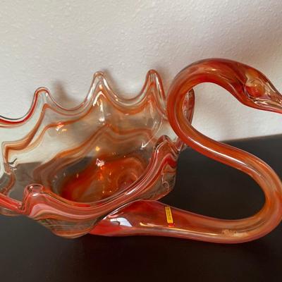 Large swan candy dish