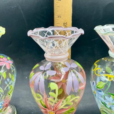 Hand-Painted Glass Flower Vases
